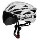 QUESHARK Männer Frauen Ultraleicht Fahrradhelm MTB Rennrad Fahrrad Motorradfahren Abnehmbare gelbe bunte Linse QE111