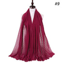 Luxuey Pom Pom Bubble Chiffon Hijab Schal Frauen Langer Schal Wrap Muslim Stirnband Maxi Islamischer Sjaal 180 * 70 cm