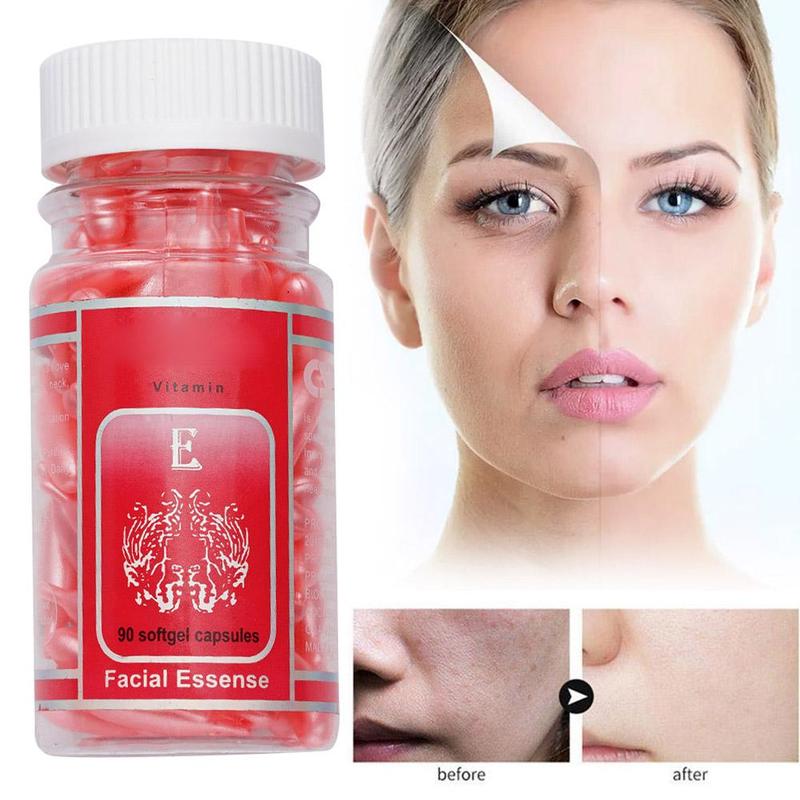 90pcs/box Vitamin E Capsules Spot Acne Removing Moisturizing Nutrition Whitening Freckle Capsule Serum Face Cream Hot