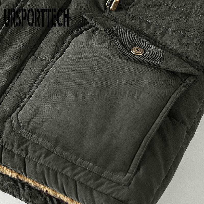 Neue Mode Herren Winterjacke Männer Dicke Lässige Outwear Jacken Herren Winddichte Parkas Plus Größe 6XL 7XL 8XL Samt Warmer Mantel