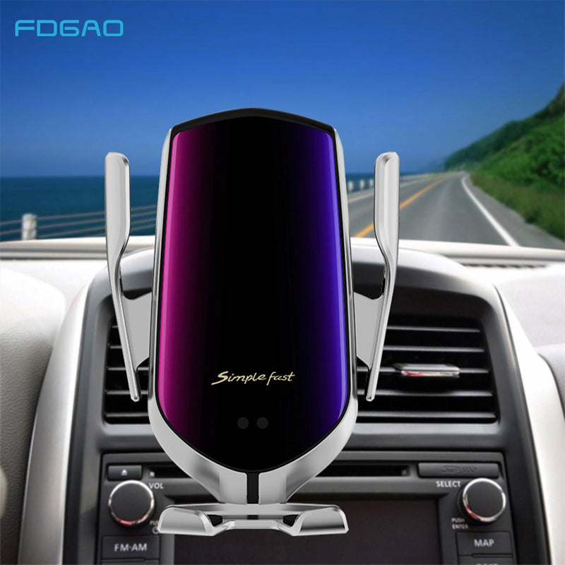 Automatic Clamping Car Wireless Charger 10W Quick Charge for iPhone 14 13 12 11 Pro Max X 8 Pro Qi Infrared Sensor Phone Holder