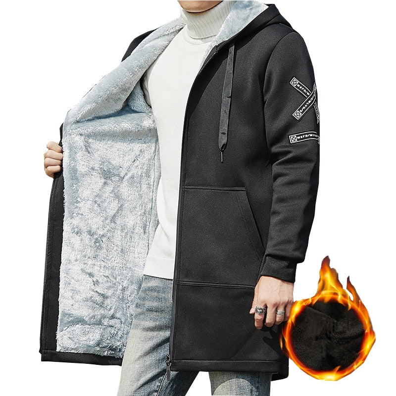 2021 Männer Winter Verdicken Fleecejacke Herren Casual Kapuzenmantel Cargo Baumwolle Jacken Windjacke Outwear Mann