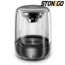 STOENGO True Wireless Stereo-Lautsprecher mit transparentem Design, atmendem LED-Licht, TWS Bluetooth 5.0, TF-Karte und AUX-Audioeingang