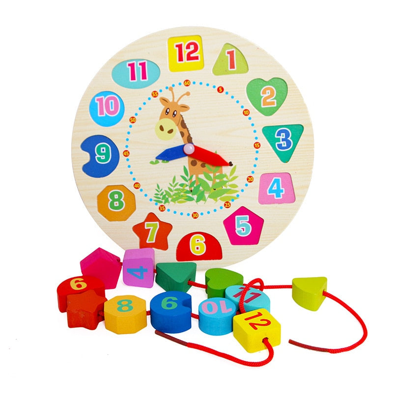 Juguetes de madera Montessori, calendario de temporada meteorológica para bebés, reloj, rompecabezas de cognición, juguetes educativos para niños en edad preescolar