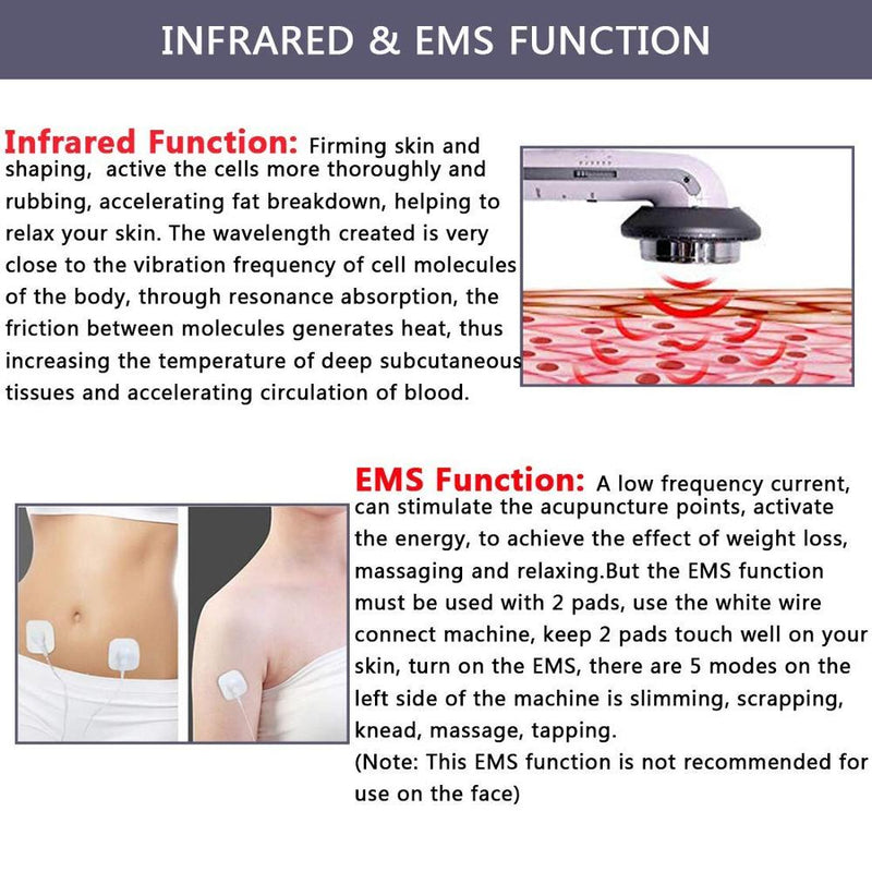 3 in1 Abnehmen Far Infrared EMS Ciliometer Körpermassagegerät Körper Schönheit Hautpflege Dünnes Gesicht Körpermassagegerät Gewichtsverlust Vibration