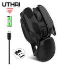 T37 Kabellose Maus USB1600dpi Wiederaufladbare Büro-USB-Maus 2.4G optische Maus, ergonomische Maus für Laptop-Desktop-Schlaf