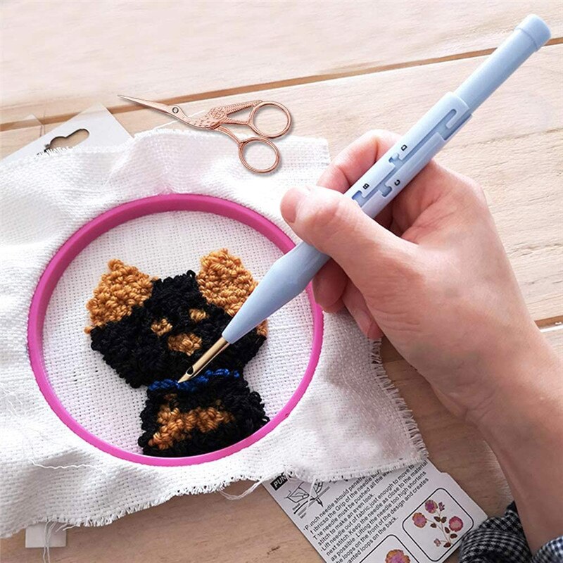 MIUSIE 156 Uds hilo de bordar DIY artesanía costura punto de cruz bordado aro tejer costura punzón aguja Kit para principiantes