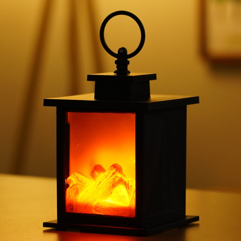 Barra de luz nocturna con efecto de llama a la moda alimentada por USB portátil romántico, luz LED de simulación para chimenea, decoración para el hogar y la sala de estar
