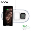 Hoco 3 in 1 Wireless Charger Pad Qi Schnellladung für iPhone 11 12 Pro Max XS XR Schnellladegerät für iWatch 5 4 3 2 1 Airpods Pro