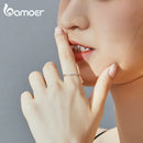 bamoer Sterling Silver 925 Dazzling Cubic Zirconia Finger Rings for Women Wedding Statement Jewelry Chic Stylish Bague BSR095