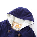 Mudkingdom Infant Baby Jungen Kleidung Herbst Winter Kapuzenjacke Verdicken Warme Jungen Oberbekleidung für Kleinkinder Langarm Lässige Mäntel