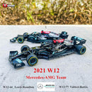 Bburago 1:43 2021 F1 Mercedes-AMG W12 44# Lewis Hamilton 77# Valtteri Bottas Formel-1-Simulationslegierung, Super-Spielzeugautomodell