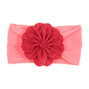 Nishine Weiches Stretch-Satin-Rosen-Blumen-Baby-Stirnband, Neugeborene, Knoten, breite Nylon-Kopftücher, Turban, Mädchen, Kopfbedeckung, Kinder-Foto-Requisiten