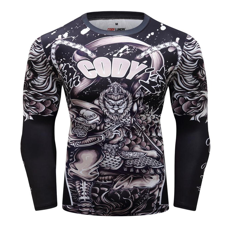 MMA T-Shirt Herren Rashguard Jiu Jitsu Bjj T-Shirt Langarm Fitness Muay Thai Boxsport Pullover Mma Rashguard Boxtrikot