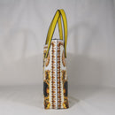 Italien Luxus Golden Lion Reise Umhängetasche Luxus Strukturierte Leder Einkaufstasche Berühmte Marke Tasche Damen Tote Weiß