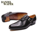 LUXUS HERREN LOAFERS SCHLANGENHAUTDRUCKE MONK STRAP SLIP ON BRAUN SCHWARZ FREIZEITSCHUHE FORMELLE KLEIDER BÜRO Herren Sommerschuhe