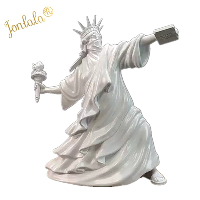 Modern Art Statue of Liberty Throw Torch Riot of Liberty Fine Art London Art Fair Resin Sculpture Home Decor Best Gift