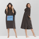 2021 hot sale  hot sale waterproof hoodie poncho wet suit with microfiber terry toweling lining