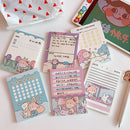 MINKYS Kawaii 50 Sheets Memo Pads Note Paper To Do List Check List Daily Planner Notepad Paperlaria Korean School Stationery