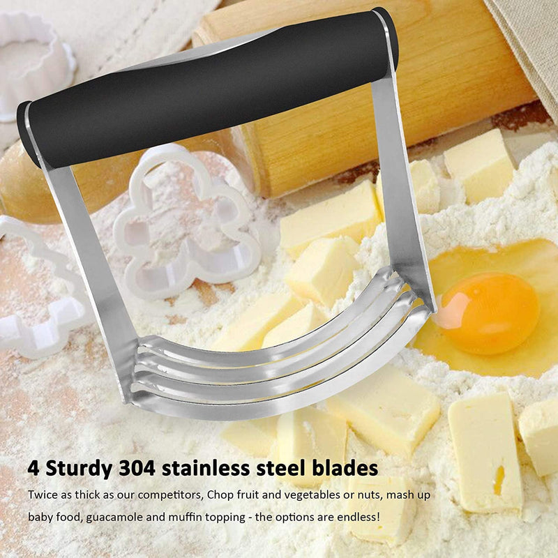 WALFOS Dough Blender Multi-Purpose Pastry Cutter Heavy Duty Stainless Steel and Non-Slip Handle Dough Cutter Perfect For Pastry