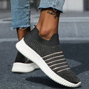 Damyuan, zapatillas de deporte de calcetín suave para mujer, zapatos planos transpirables y cómodos para mujer, zapatos para caminar y correr para mujer, zapatos informales 35-43