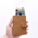 DIENQI Rfid Men Wallets Classic Card Holder Walet Male Purse Money Wallet Zipper Big Brand Luxury Black Leather Wallet For Men