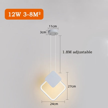 Modern Led Pendant Lights Bedside Bedroom Minimalist Hanging Lamps For Ceiling Background Wall Dining Room Suspension Luminaire