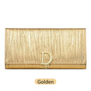 2022 Neue Design Frauen Brieftaschen Mode Lange Telefon Geldbörse Luxus Echtes Leder Damen Kartenhalter Streifen Brieftasche Cartera de mujer