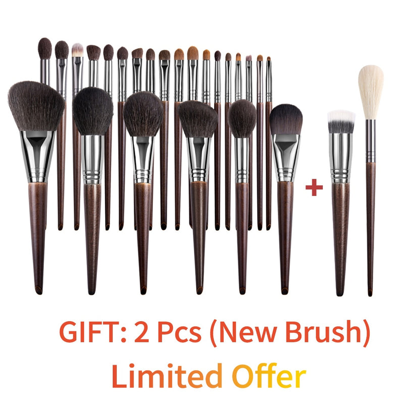 OVW Natural Goat Hair Makeup Brushes Set Professional Kit brocha maquillaje pedzle do makijazu blending smudging brush shader