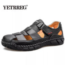 2020 Klassische Herren Sandalen Sommer Echtes Leder Sandalen Männer Outdoor Casual Leichte Sandale Mode Männer Slipper Größe 38-48