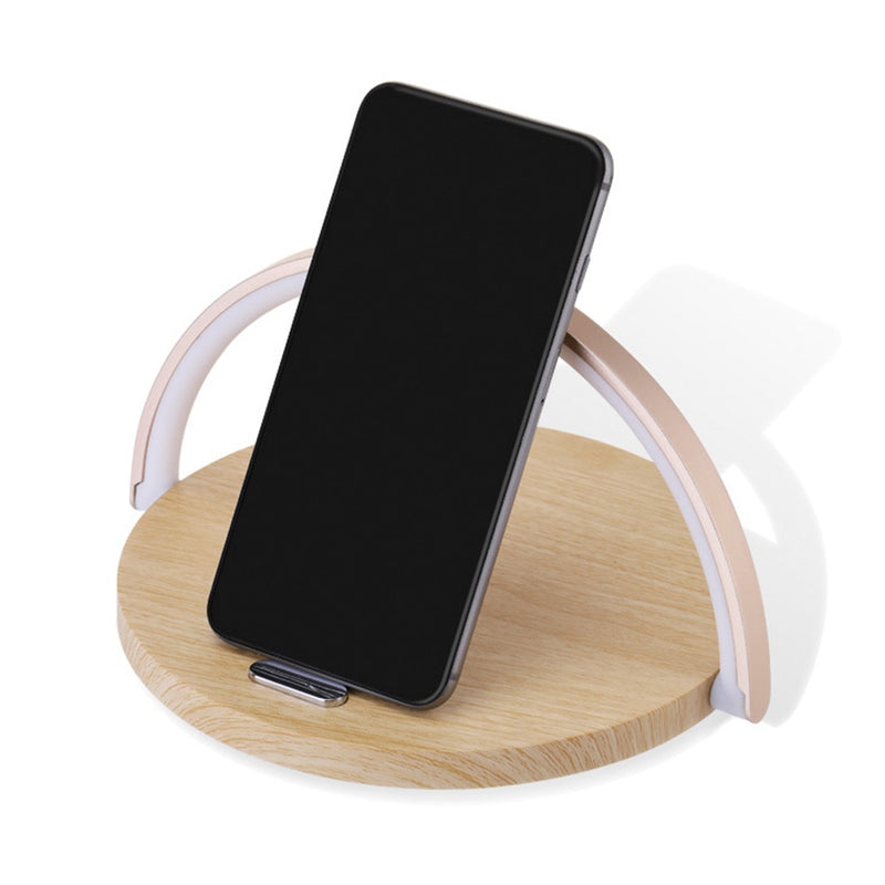 Qi Wireless Charger LED-Tischlampe DC5V 10W USB-Aufladung LED-Schreibtischlampe Lichteinstellung Tisch-Nachttischlampe mit Telefonhalter