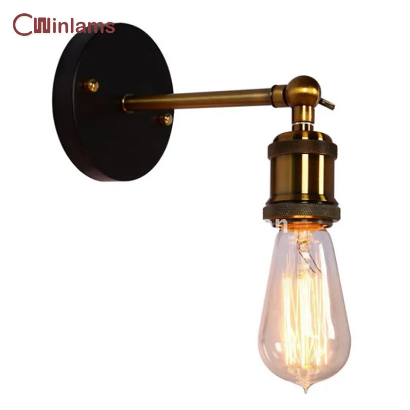 American loft industrial retro creative wall light corridor cafe bar personality wall sconce E27 bulb home decoration lighting