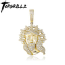 TOPGRILLZ 2020 Neues "Muster des Make-ups" Anhänger im chinesischen Stil Hip Hop Modeschmuck Iced Out Zirkonia Anhänger Geschenk