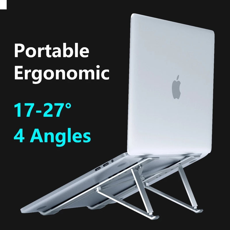 Soporte portátil para computadora portátil para Macbook Pro Air X estilo ajustable plegable de aluminio soporte para computadora portátil estante de escritorio 7-15 pulgadas