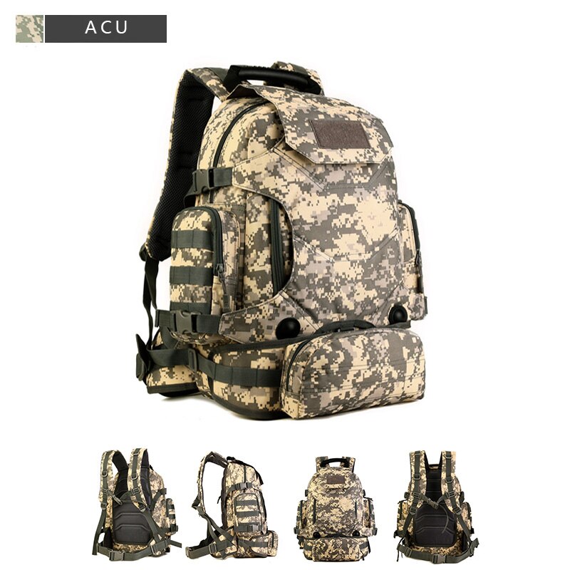 40L Taktischer Rucksack 2 in 1 Militär Hüfttasche Armee Rucksack Rucksack Molle Outdoor Sporttasche Herren Camping Wandern Klettern Tasche