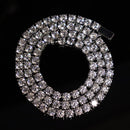 D&amp;Z 3MM-6MM Federschnalle Iced Out Voller Kubikzirkon 1 Reihe Tenniskette Halskette Gold Silber Farbe Hip Hop Schmuck