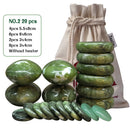 Tontin Jade Glasur Therapie Hot Stone Massage Set Massagegerät Rücken Massageador Health Care Steine ​​für Massage Wirbelsäule Basaltstein Spa