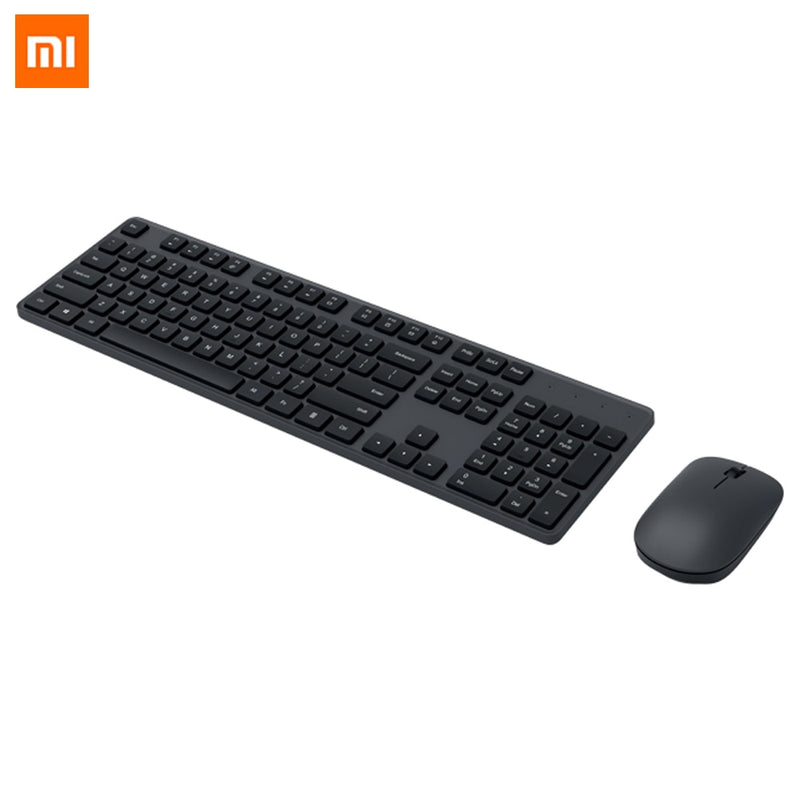 Juego de teclado y ratón inalámbricos Xiaomi de 2,4 GHz, combinación de ratón y teclado Multimedia portátil de tamaño completo, portátil para oficina y hogar