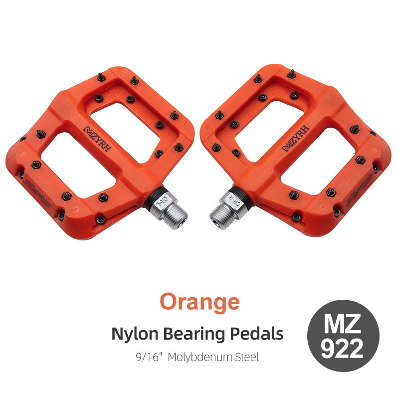 MZYRH Ultralight Seal Bearings Bicycle Bike Pedals Cycling Nylon Road bmx Mtb Pedals Flat Platform Bicycle Parts Accessories