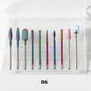 10Pcs/box Quality Nail Drill Bits Electric Cuticle Clean Rotary For Manicure Pedicure Tungsten alloy Grinding Head Sander Tool