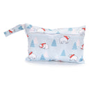 Wasserdichte wiederverwendbare Wickeltasche für Mama Menstruationseinlagen Kinder Windeln Aufbewahrung bedruckte Wetbag Mutterschaft Kinderwagen Wet Bag waschbar