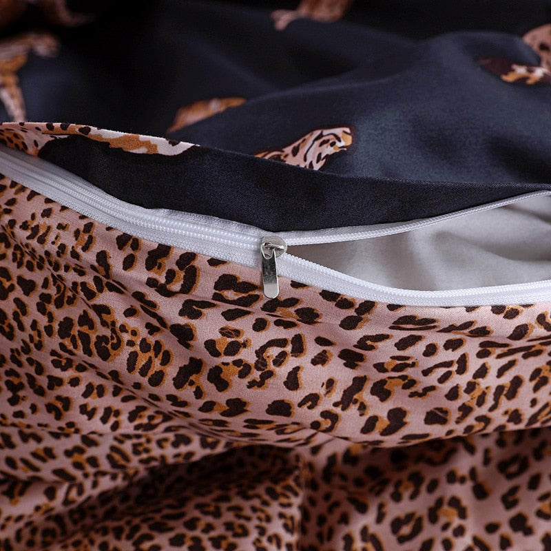 LOVINSUNSHINE Duvet Cover King Size Queen Size Comforter Sets Leopard Printing Bedding Set AB