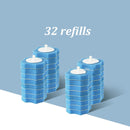 WC-Reinigungsbürsten-Set, austauschbarer Bürstenkopf, Badezimmer-Toilettenschüssel-Reinigungswerkzeug, Tiefenreinigungsstab, langer Griff, weiches Werkzeug