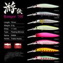 TSURINOYA Floating Minnow DW68 70F Angelköder 70 mm 5,2 g Ranger Profession Hartköder Jerkbait Crankbaits Swimbait Wobbler Köder