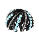 Mode Frauen Brötchen Kristall Haar Klaue Schachtelhalm Schnalle Haarspange Vogelnest Erweitern Haarschmuck Weibliche Pferdeschwanz Kopfbedeckung