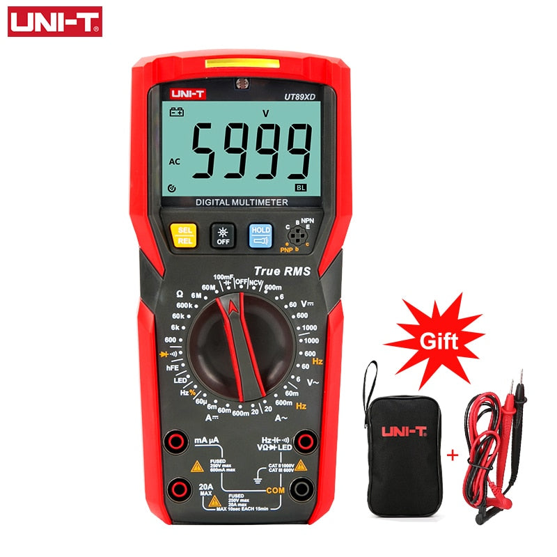 UNI-T UT89X UT89XD Professionelles Digitalmultimeter True RMS NCV 20A Strom AC DC Voltmeter Kapazitätswiderstandstester