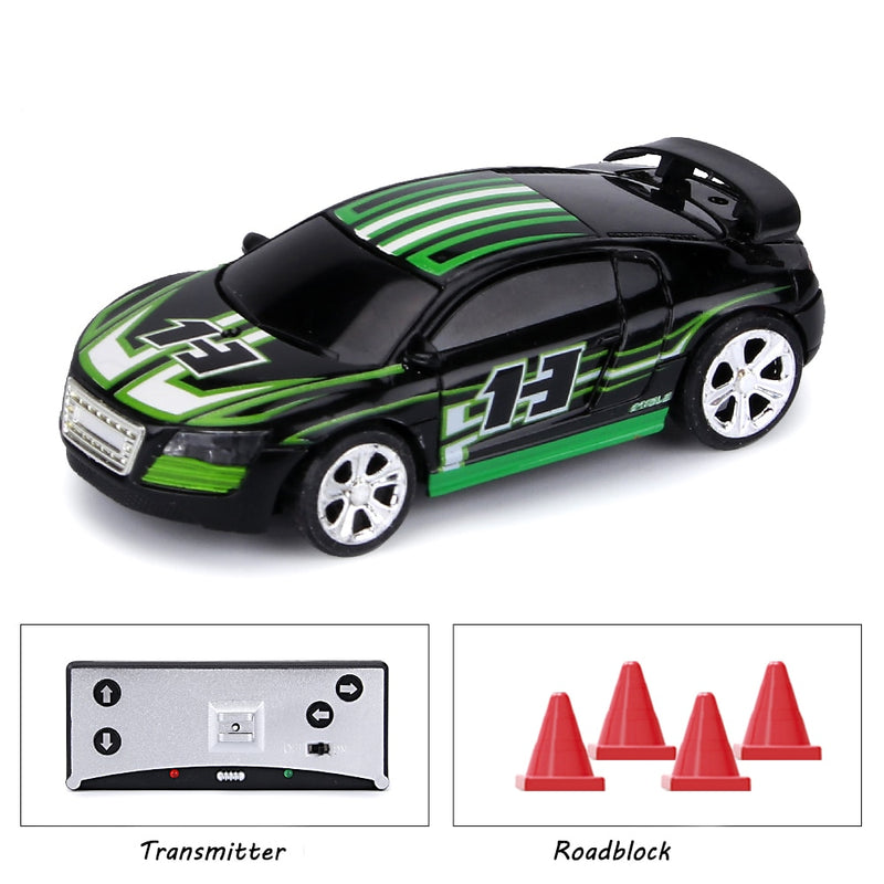 1:58 Control remoto MINI RC coche con batería coche de carreras PVC latas Pack máquina Drift-Buggy Bluetooth radio controlado juguete chico