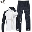 Marke Trainingsanzug Männer Zweiteilige Kleidung Sets Freizeitjacke + Hose Outwear Sportanzug Frühling Herbst Sportbekleidung Sweatsuits Mann Kleidung