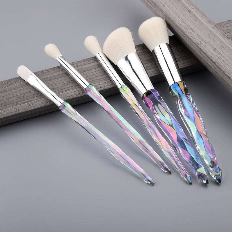 FLD Diamond makeup brushes Set Cosmetic Blush brush Powder Foundation Brush Eye Shadow Lip Eyebrow  Makeup Kit Brushes