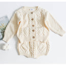 Marke Baumwolle Jungen Mädchen Baby Strickpullover Strickjacke + Shorts Anzug Neue 2021 Herbst Winter Kinder Kleidung Baby Kleidung Anzug